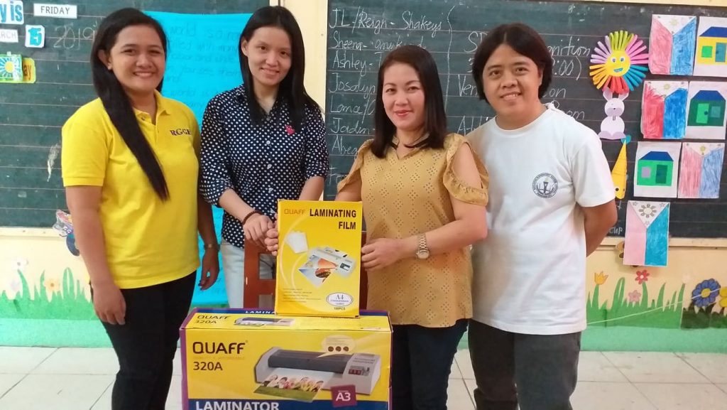 PNU INTERNS' DONATION OF LAMINATOR & FILM